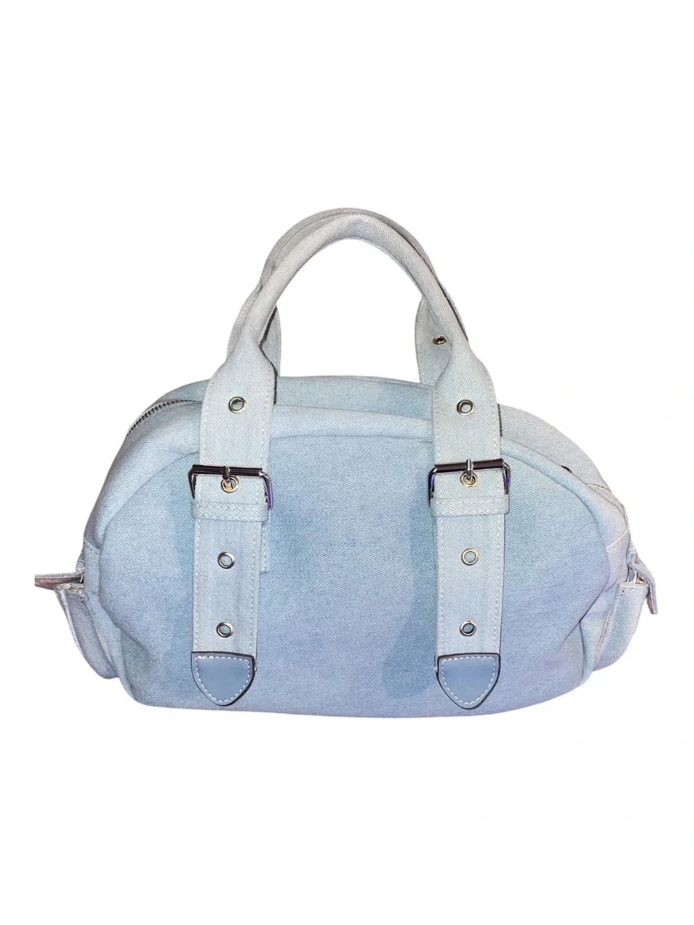 TRUE RELIGION Multi-Patch Denim Satchel Bag MWT